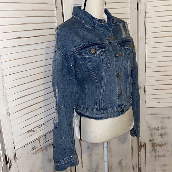 City Chic Embellished Denim Jacket - Picture 6 of 14